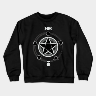 Dark Elemental Pentagram Crewneck Sweatshirt